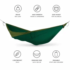 Amache Ticket To The Moon King Size Hammock Dark Green Leaf Green
