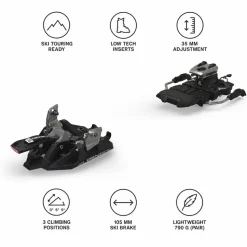 Attacchi da sci alpinismo Marker Free 11 105mm Black Silver