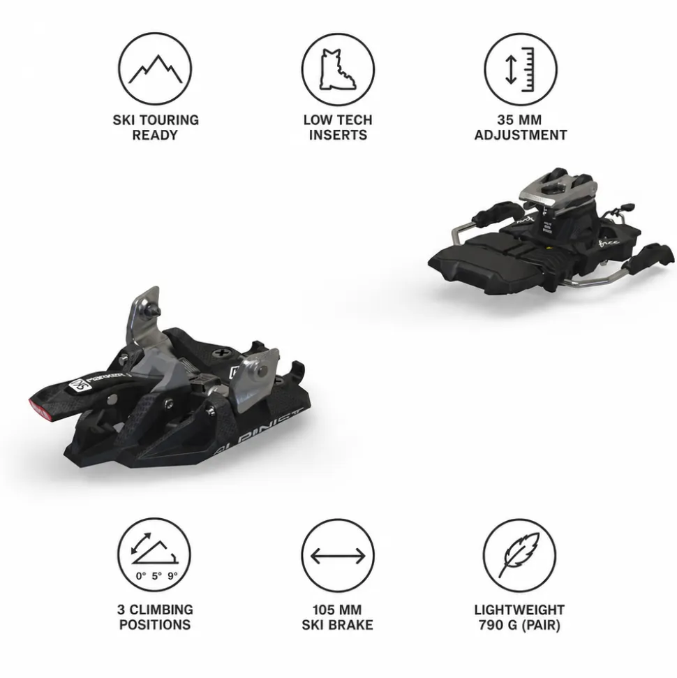 Attacchi da sci alpinismo Marker Free 11 105mm Black Silver