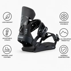 Attacchi Snowboard Drake Fifty Black