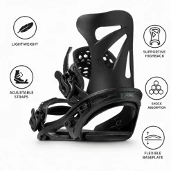 Attacchi Snowboard Flux TW Black