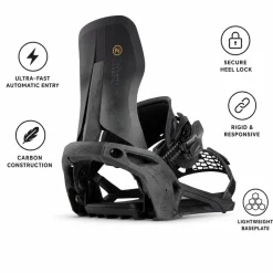 Attacchi Snowboard Nidecker Supermatic Carbon Black