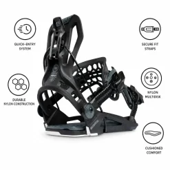Attacchi Snowboard Nidecker Fenix Black
