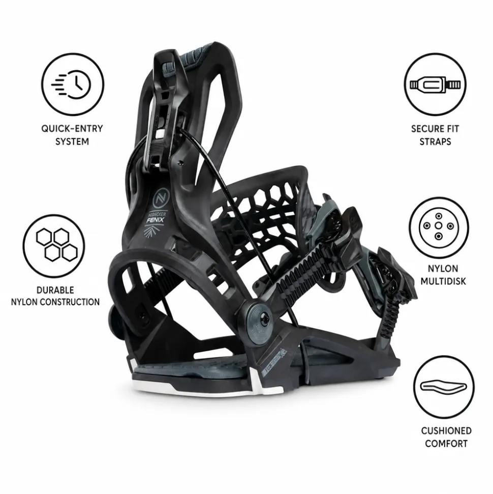 Attacchi Snowboard Nidecker Fenix Black