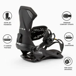 Attacchi Snowboard Nitro Team Ultra Black