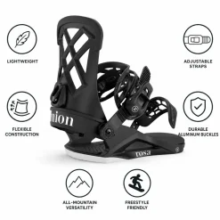 Attacchi Snowboard Union Rosa Black