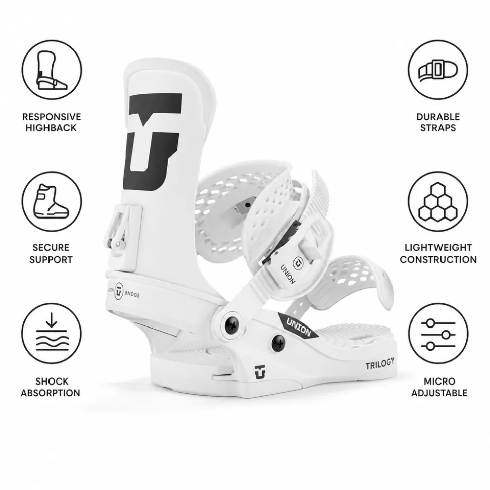 Attacchi Snowboard Union Trilogy Classic Team HB White
