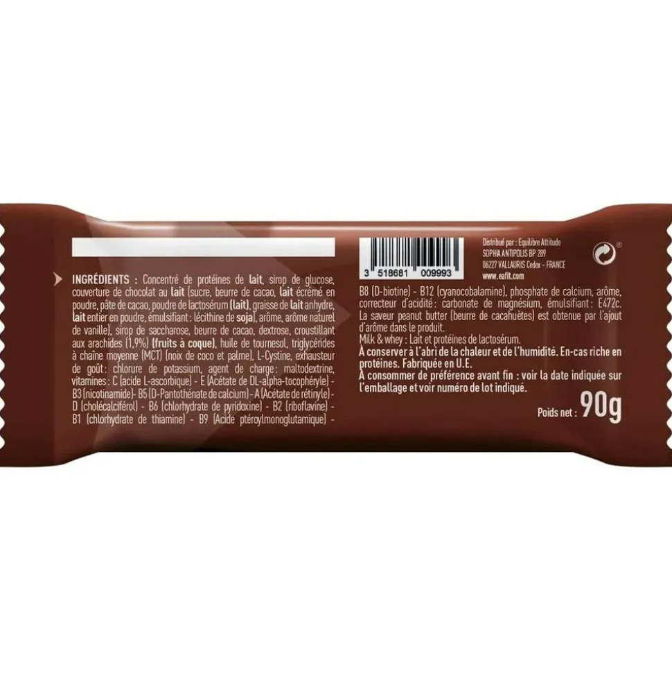 Barrette energetiche EA FIT Gainer 90 g. Peanut Butter