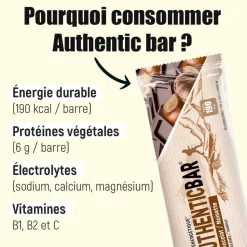 Barrette energetiche Overstims Authentic Bar 50 g. Chocolat Noisette