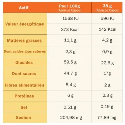 Barrette energetiche TA Energy Energy Bar 38 g. Abricot / Cajou