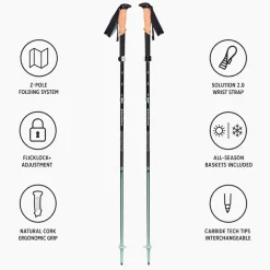 Bastoncini Black Diamond Pursuit Flz Black-Foam Green