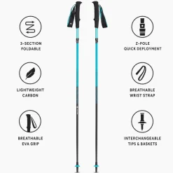 Bastoncini Black Diamond Women's Distance Carbon Z Dark Patina