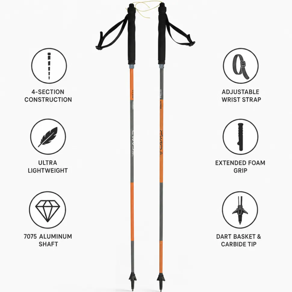 Bastoncini C.A.M.P. Xenon Pro 2.0 Black Orange