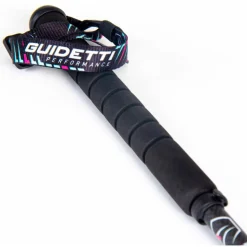 Bastoncini Guidetti Flashlock Platinium Aero Carbone Pulse Noir Turquoise