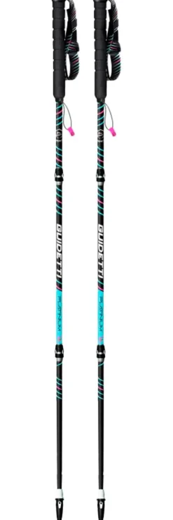 Bastoncini Guidetti Flashlock Platinium Aero Carbone Pulse Noir Turquoise