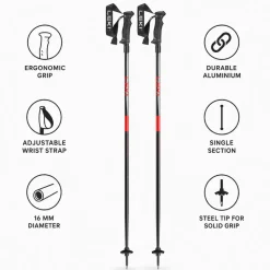 Bastoncini Leki Hot Shot Anodized Black Eloxal Grau Elo
