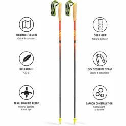 Bastoncini Leki Neotrail Pro Fx.One Superlite Bright Red Neon Yellow