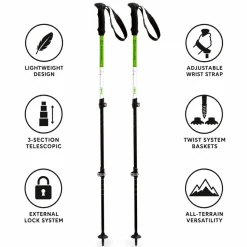 Bastoncini TSL Country Alu 3 Light 63-135cm Chartreuse