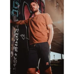 Bermudas Watts Venice Black Fluo Orange
