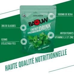 Bevi Baouw Énergétique Isotonique Bio 585 g. Menthe Mélisse