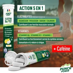 Bevi Punch Power Electroboost - Tube 20 Comprimés Citron Caféine