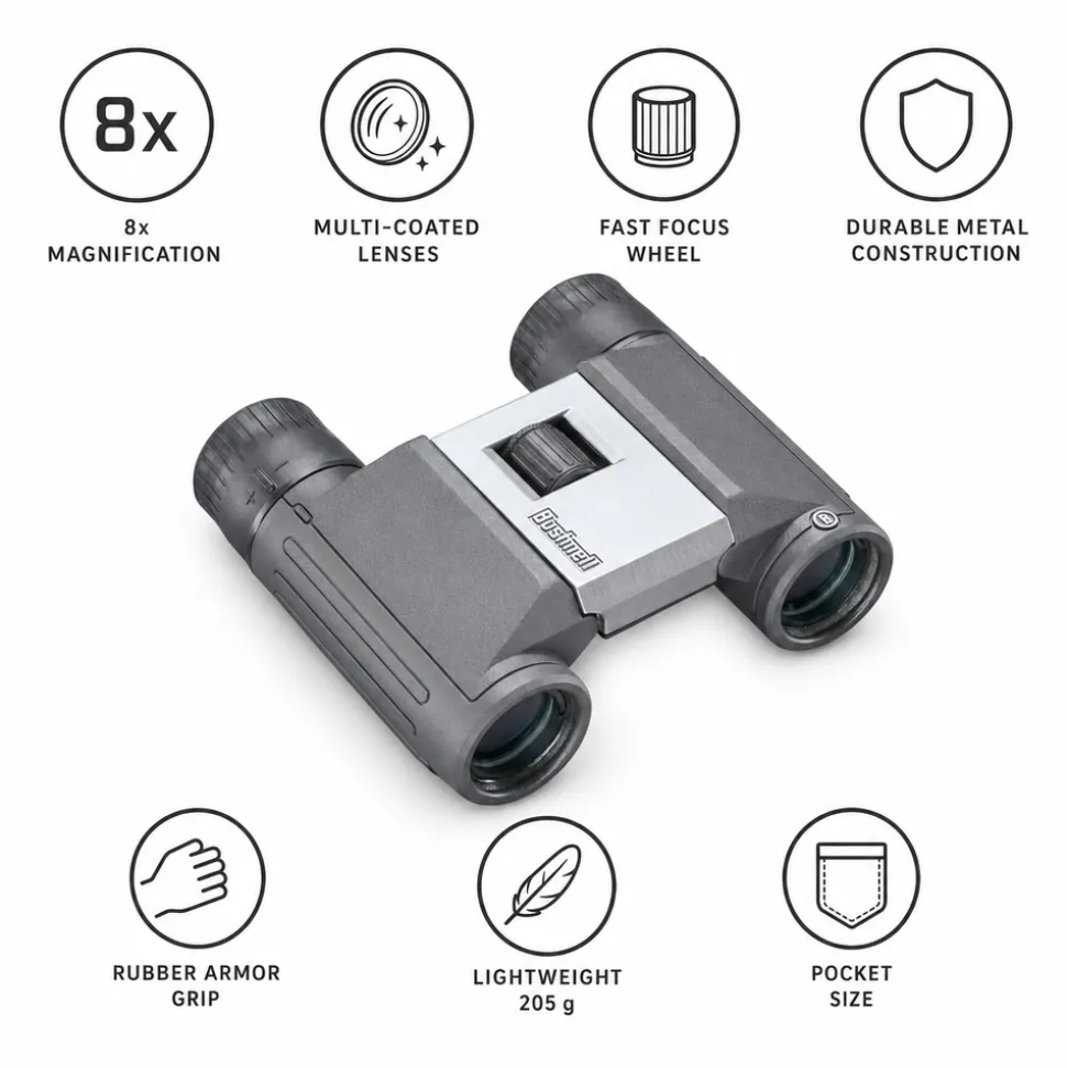 Binocoli Bushnell Powerview 2 8x21 Anthracite