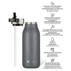 Borracce Les Artistes Paris Bouteille 2.0 1000 ml Grey