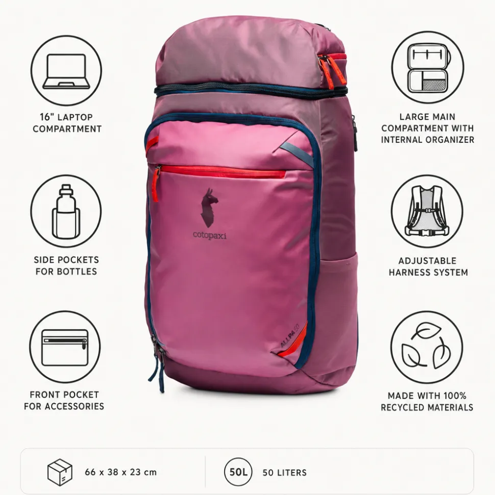 Borsone Cotopaxi Allpa 50L Adventure Travel Pack Fig