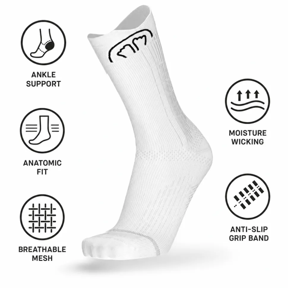 Calze Sidas Run Anatomic Crew Blanc
