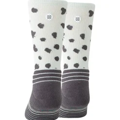 Calze Stance Perf Run Womens Crew Mid Cushion Sock Leopard Light Blue