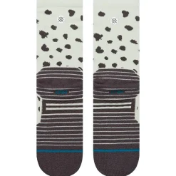 Calze Stance Perf Run Womens Crew Mid Cushion Sock Leopard Light Blue