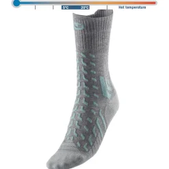 Calze Therm-Ic Trekking Cool Light Crew Lady Gris Clair Turquoise