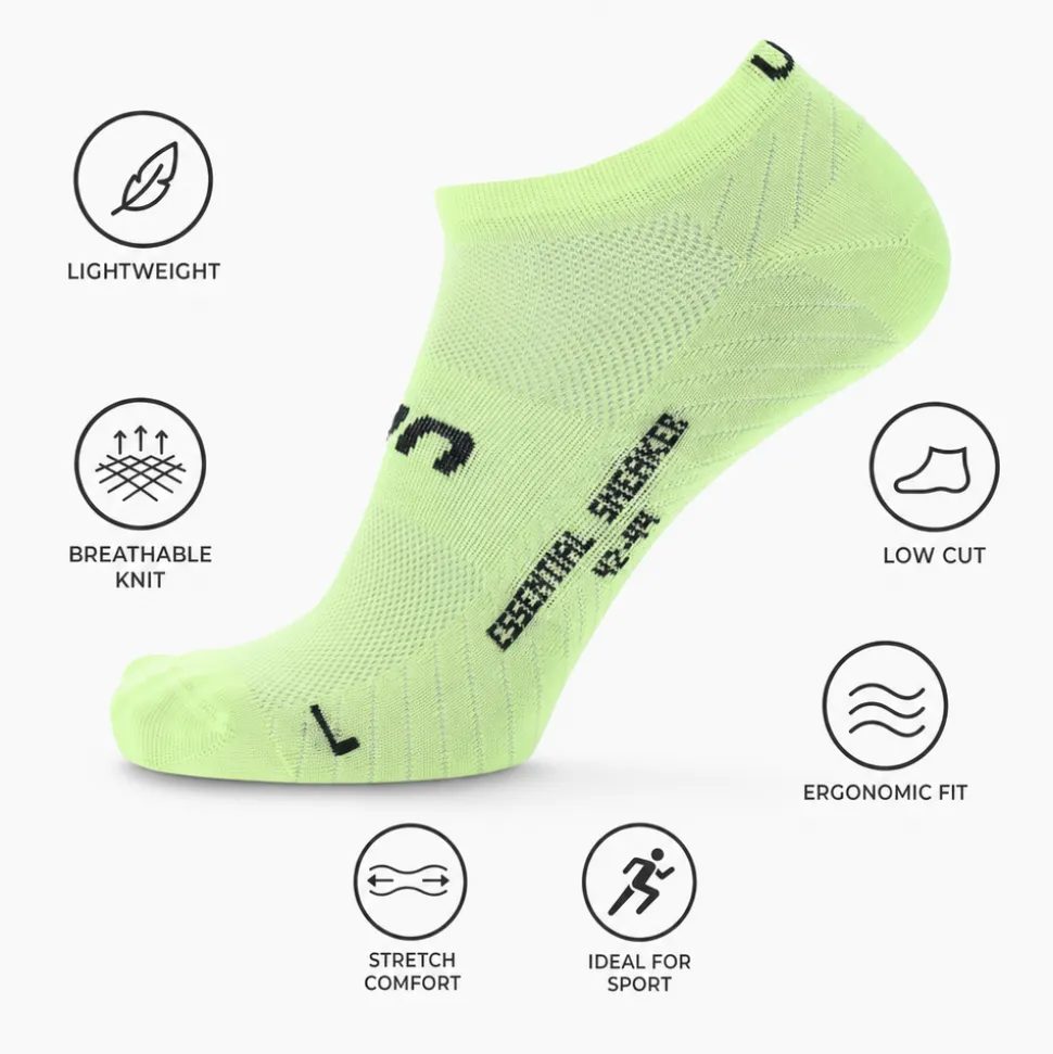 Calze Uyn Essential Sneaker Socks (2 Paires) Acid Lime