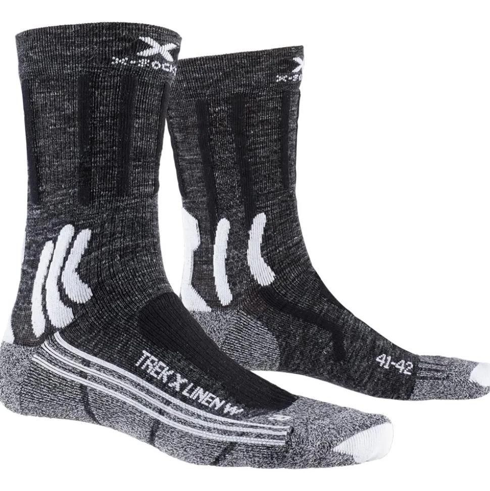 Calze X Socks Trek X Linen 4.0 Lady Dolomite Grey Melange Opal Black