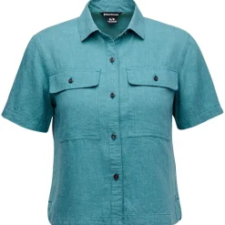 Camicia da trekking Black Diamond W's Scenic Route Short Sleeve Creek Blue Glacier