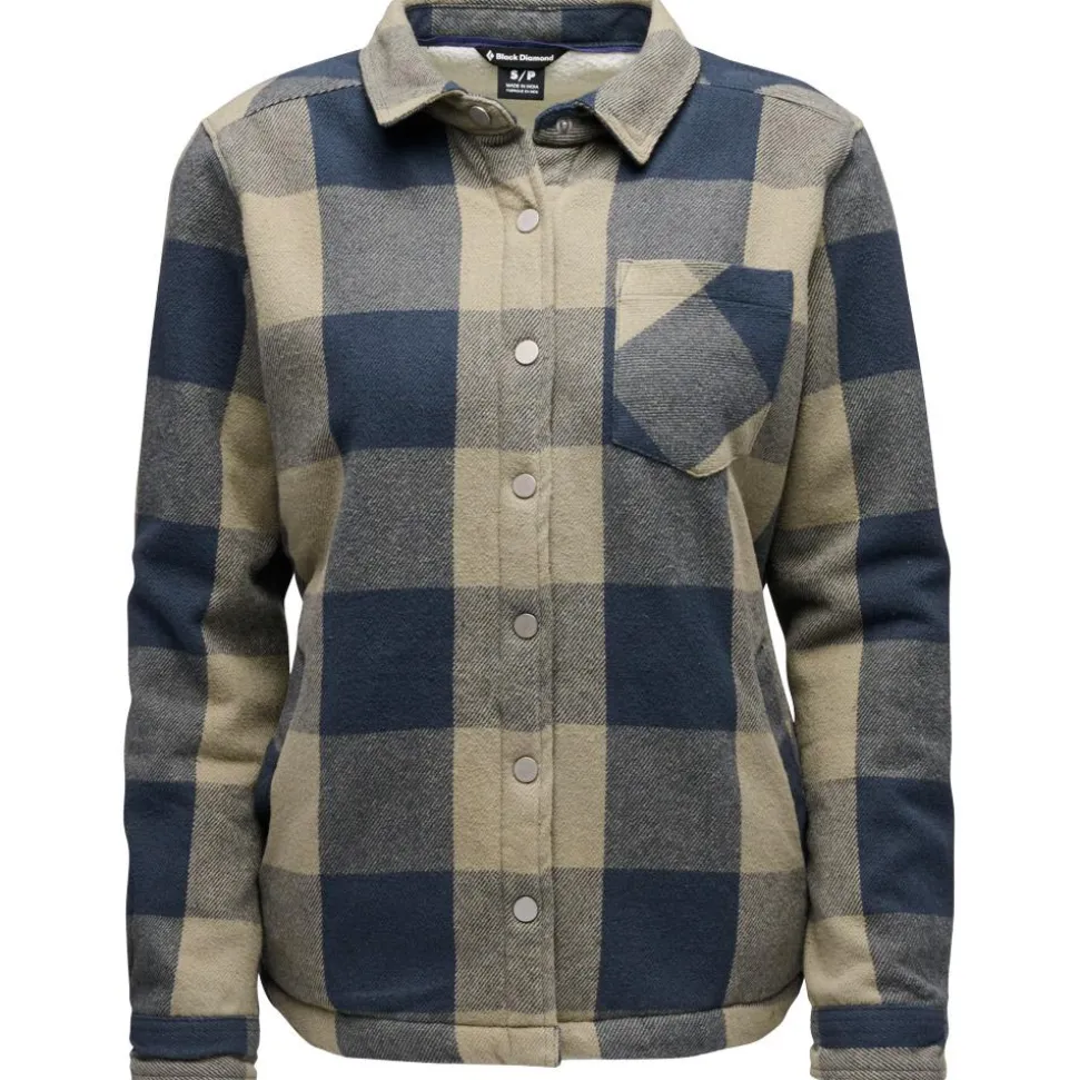 Camicia da trekking Black Diamond W Project Lined Flannel Charcoal Pine Smoke