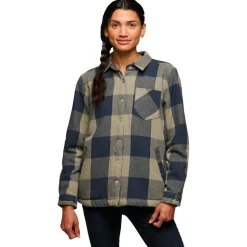 Camicia da trekking Black Diamond W Project Lined Flannel Charcoal Pine Smoke