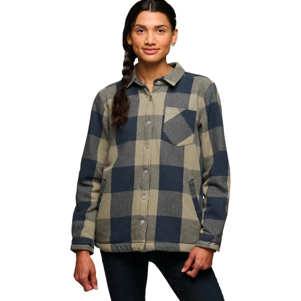 Camicia da trekking Black Diamond W Project Lined Flannel Charcoal Pine Smoke
