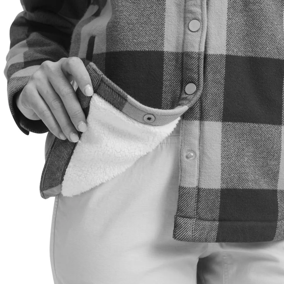 Camicia da trekking Black Diamond W Project Lined Flannel Charcoal Pine Smoke