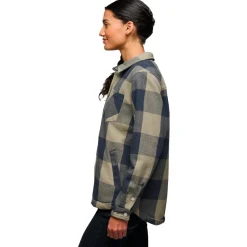 Camicia da trekking Black Diamond W Project Lined Flannel Charcoal Pine Smoke