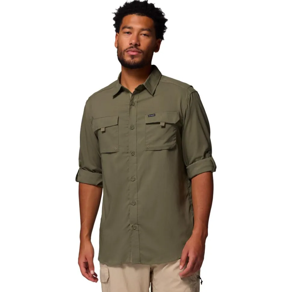 Camicia da trekking Columbia Silver Ridge Utility II Long Sleeve Stone Green