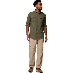 Camicia da trekking Columbia Silver Ridge Utility II Long Sleeve Stone Green