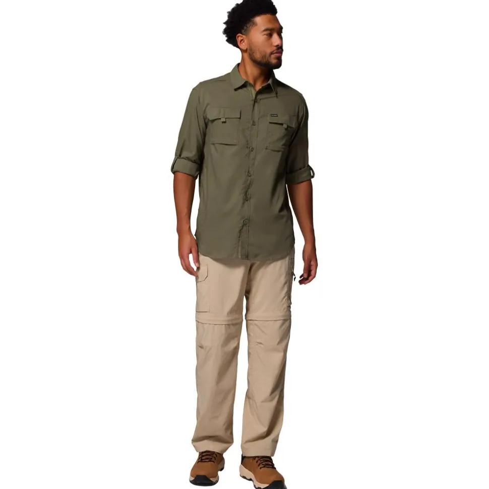 Camicia da trekking Columbia Silver Ridge Utility II Long Sleeve Stone Green