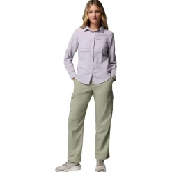 Camicia da trekking Columbia Skien Valley Long Sleeve Lavender Pearl