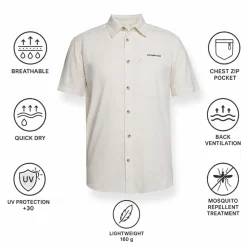 Camicia da trekking Trangoworld Esera DF White Onyx
