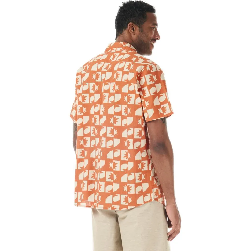Camicia Picture Mataikona Short Sleeve Shirt Sunset Waves Print