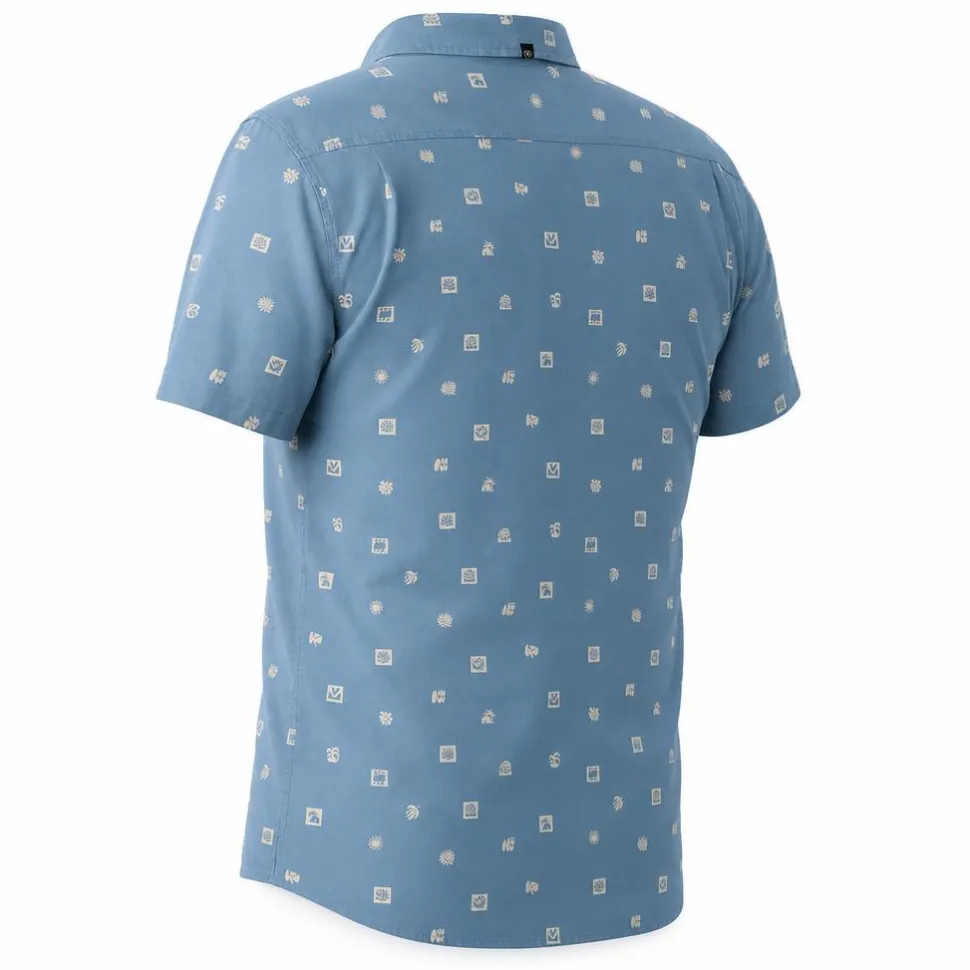 Camicia Vissla Ecology Marks Eco Short Sleeve Faded Denim