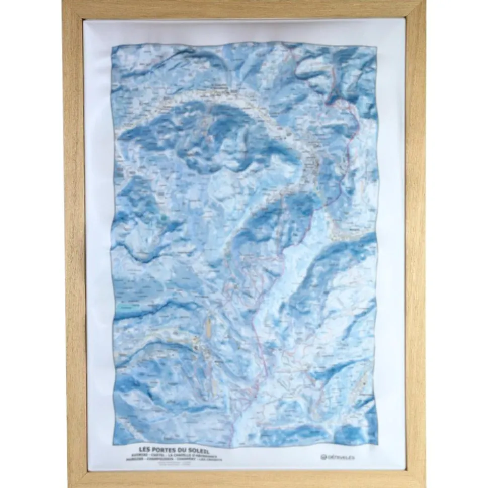 Carte 3D Deniveles Cadre 50x70 cm Brut