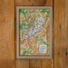 Carte 3D 3DMAP Cadre petit format 29,5 cm x 19,5 Bois