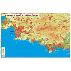 Carte 3D Geo Relief Les Calanques et le Massif De La Sainte-Beaume